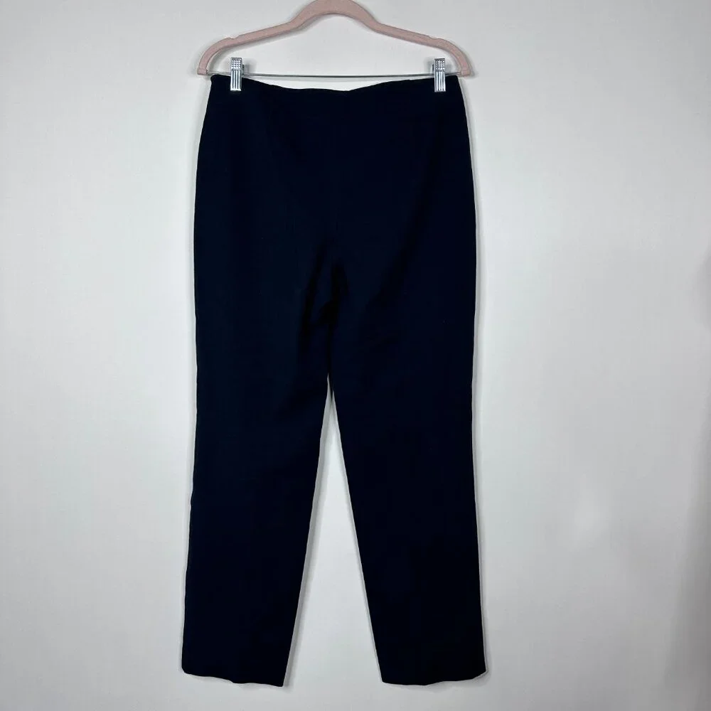 2/$30 Talbots Heritage Hight Rise Side Zip Trouser Black 8 #A1693